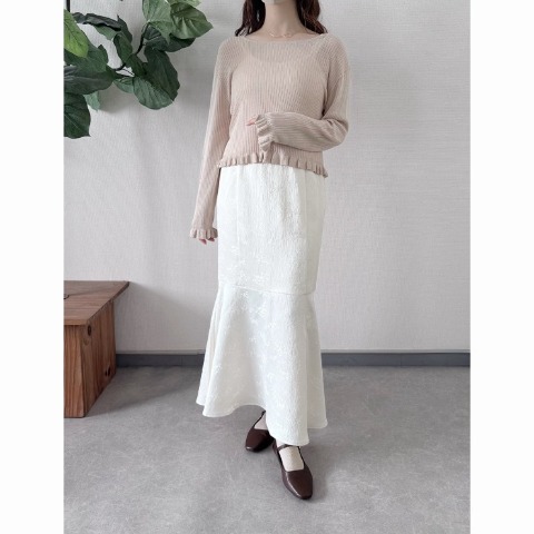 レディース　2WAYフリルニットカーディガン（TOMO）