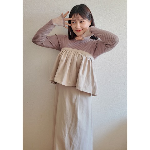 レディース　ビスチェ付きスカート（きなこっこ）