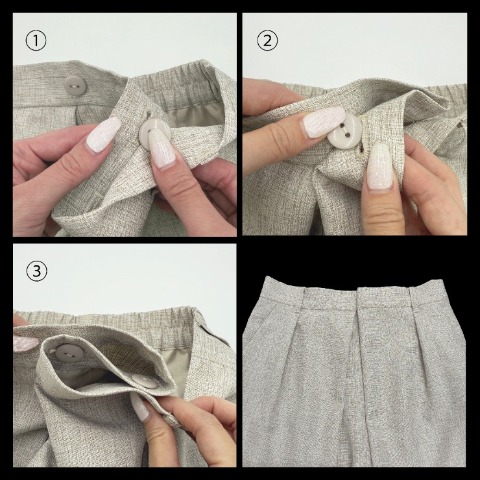 レディース　ワイドパンツ（西山茉希）