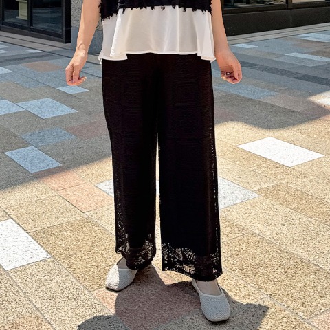 レディース　レースイージーパンツ（maki）