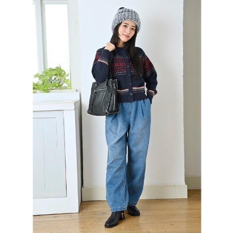 レディース　デニムイージーワイドパンツ（SUNNY HOUSE）