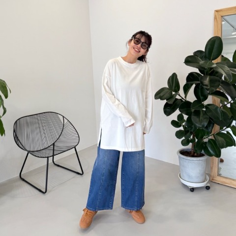 レディース　コクーンデニムパンツ（ぷーさん）