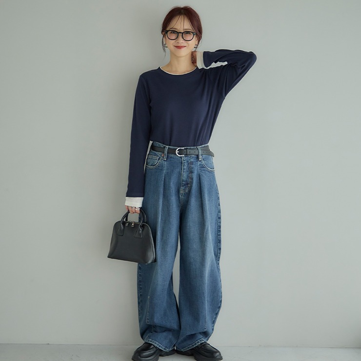 レディース カーブデニムパンツ（しまデニPREMIUM×田中里奈