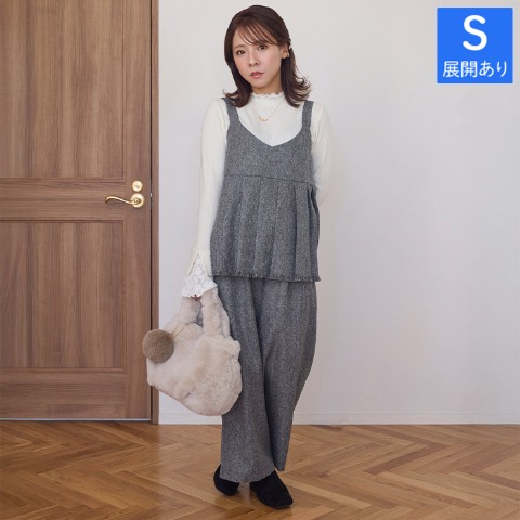 レディース　ビスチェ＋ワイドパンツ(yumi)