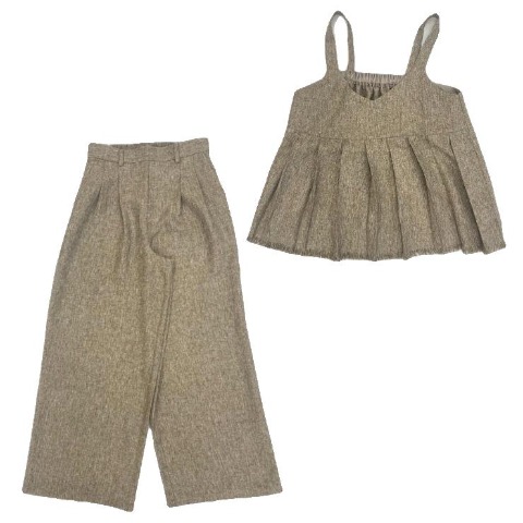 レディース　ビスチェ＋ワイドパンツ(yumi)