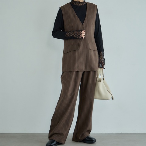 レディース　ベスト＋コクーンパンツセット（田中里奈）