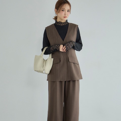 レディース　ベスト＋コクーンパンツセット（田中里奈）