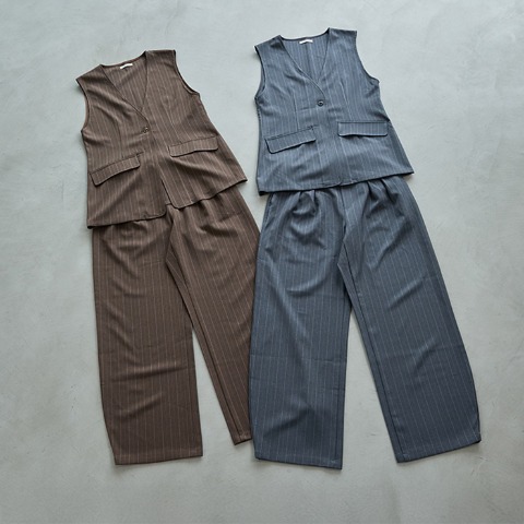 レディース　ベスト＋コクーンパンツセット（田中里奈）