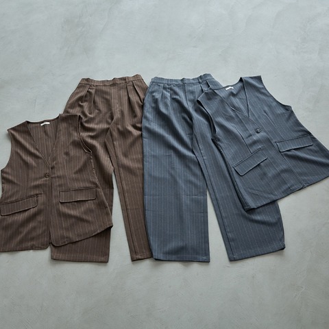 レディース　ベスト＋コクーンパンツセット（田中里奈）