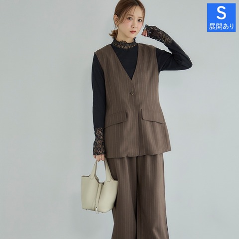 レディース　ベスト＋コクーンパンツセット（田中里奈）