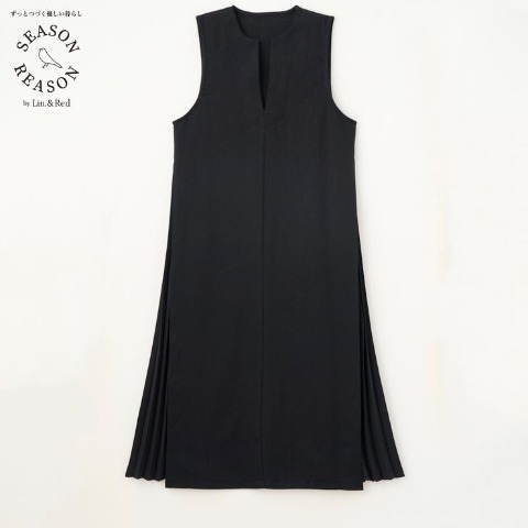 レディース　サイドプリーツジャンパースカート（SEASON REASON)
