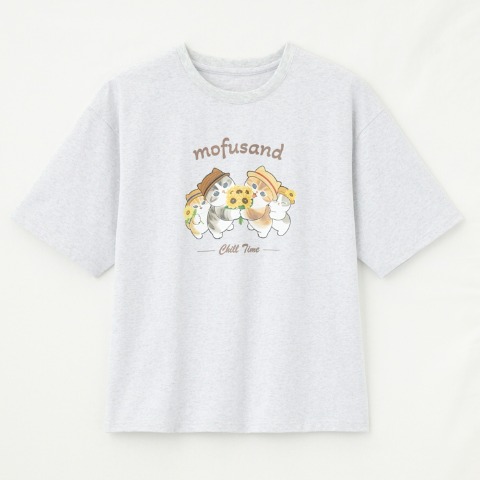 レディース　半袖Tシャツ+ハーフパンツセット（mofusand)