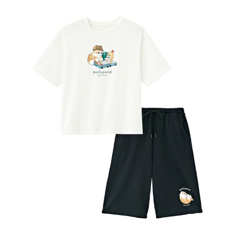 レディース　半袖Tシャツ+ハーフパンツセット（mofusand)