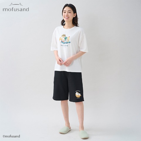 レディース　半袖Tシャツ+ハーフパンツセット（mofusand)