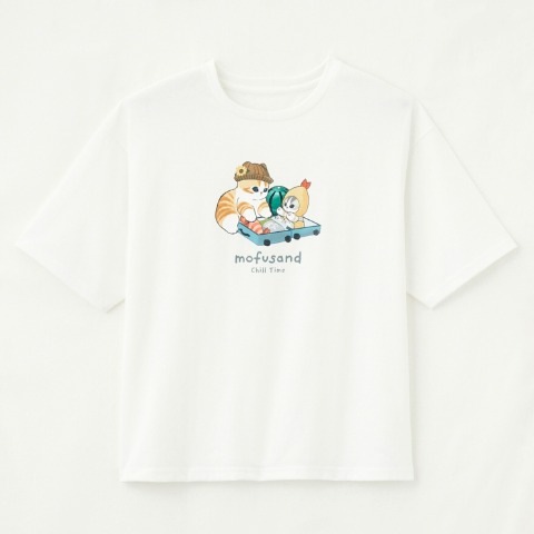 レディース　半袖Tシャツ+ハーフパンツセット（mofusand)