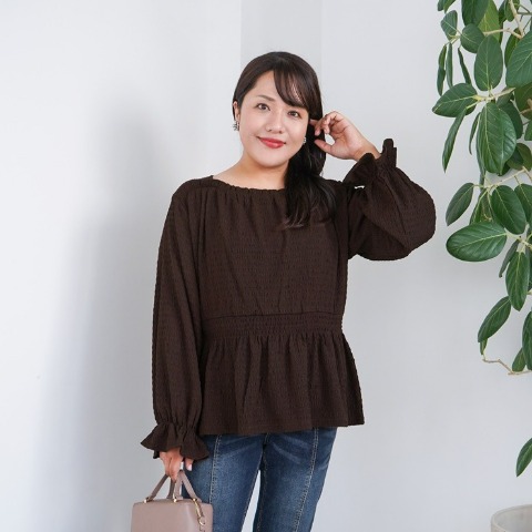 レディース　シャーリングプルオーバー(Hina)