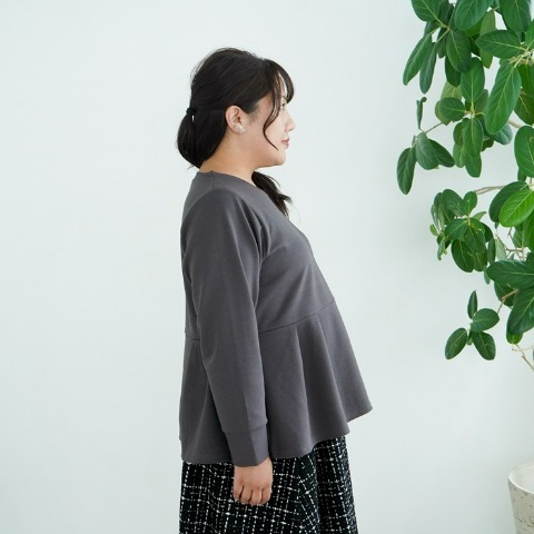 レディース　タックペプラムプルオーバー(Hina)