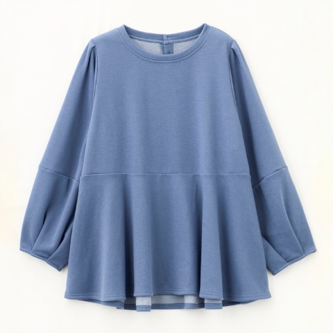 レディース　ペプラムプルオーバー(すもも)