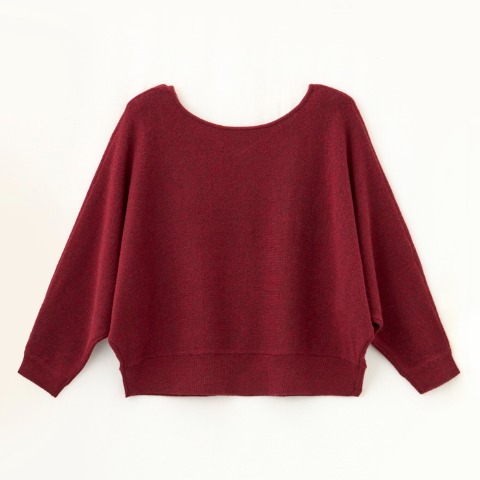 レディース　2WAYニットプルオーバー(すもも)