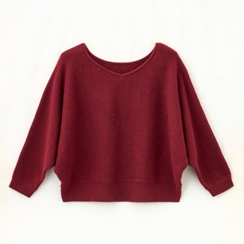 レディース　2WAYニットプルオーバー(すもも)