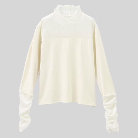 レディース　切り替えベロアプルオーバー（yuki×Taiyou）