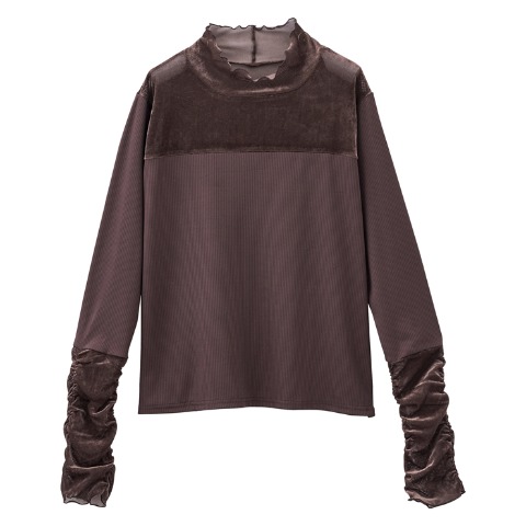 レディース　切り替えベロアプルオーバー（yuki×Taiyou）