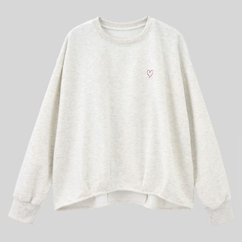 レディース　ハート刺しゅうプルオーバー(yuki×Taiyou)