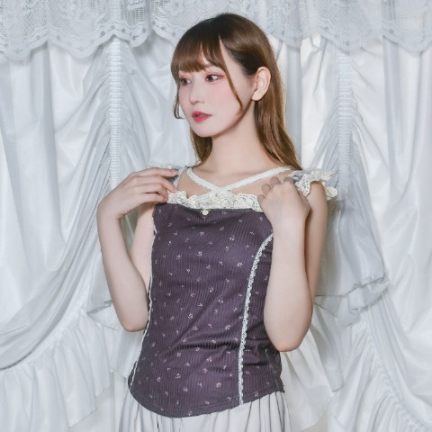 レディース　花柄キャミソール(愛野えり)
