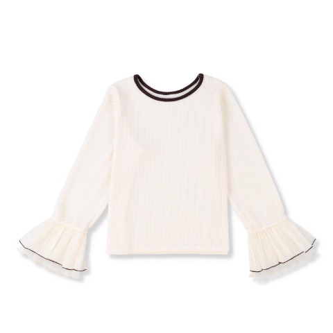 レディース　袖デザインリブニットプルオーバー（yuki×Taiyou）