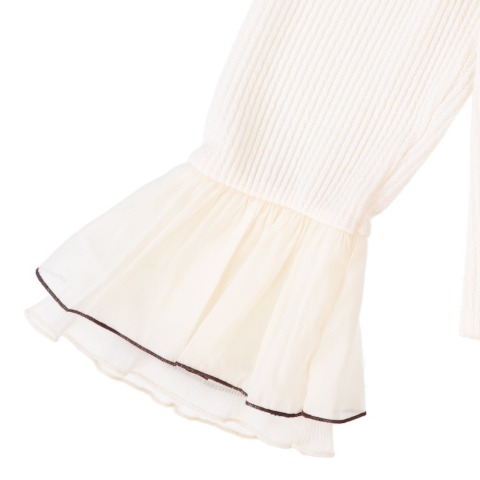 レディース　袖デザインリブニットプルオーバー（yuki×Taiyou）