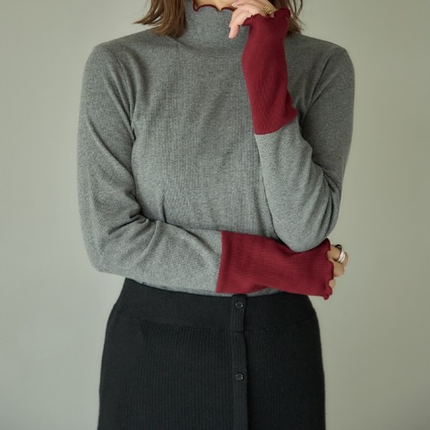 レディース　袖配色プルオーバー（田中里奈）