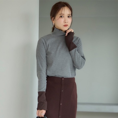 レディース　袖配色プルオーバー（田中里奈）