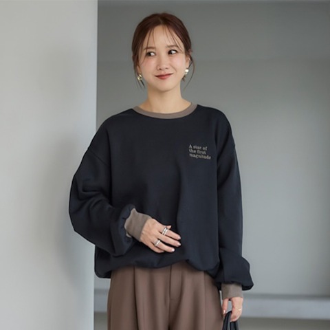 レディース　配色トレーナー（田中里奈）