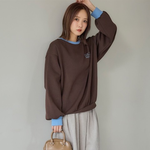 レディース　配色トレーナー（田中里奈）