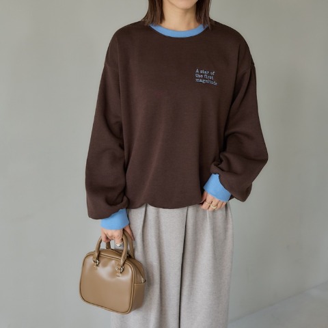 レディース　配色トレーナー（田中里奈）