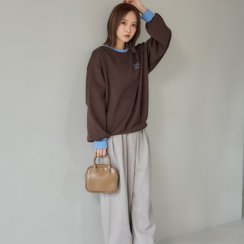 レディース　配色トレーナー（田中里奈）