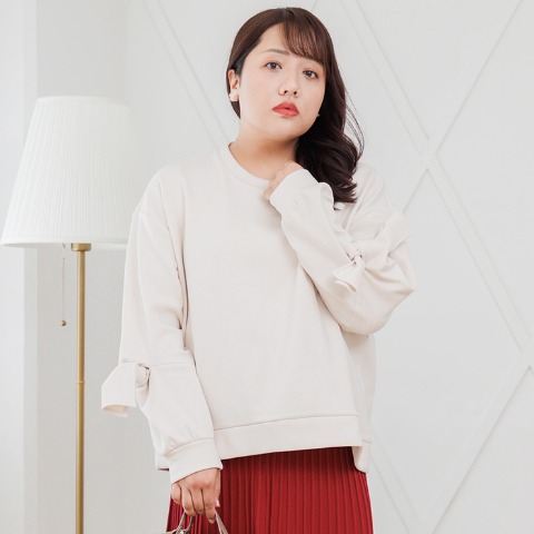 レディース　袖リボンプルオーバー（Hina）