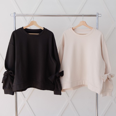 レディース　袖リボンプルオーバー（Hina）