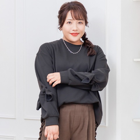 レディース　袖リボンプルオーバー（Hina）