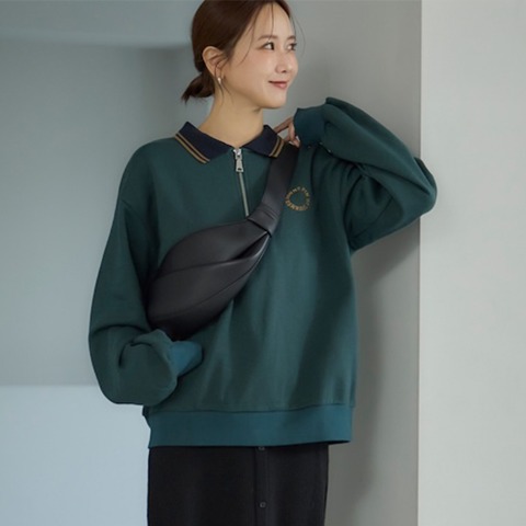 レディース　ハーフジッププルオーバー（田中里奈）