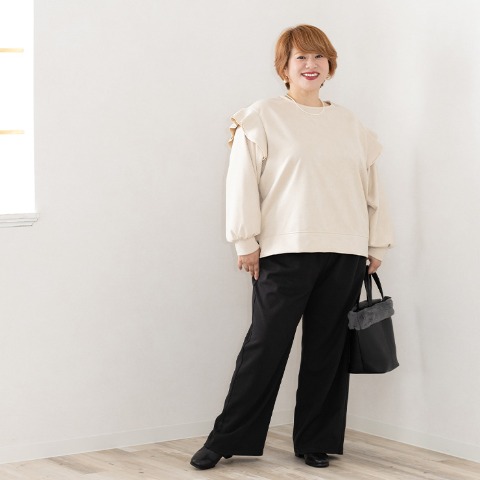 レディース　フリルプルオーバー(けいこ）