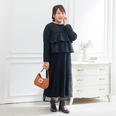 レディース　フリルプルオーバー（Hina）