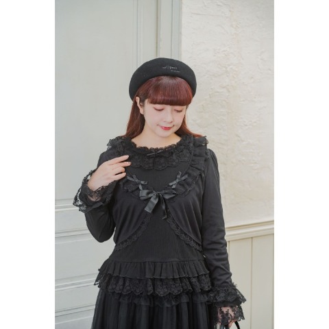 レディース　レースフリルプルオーバー(青木美沙子)