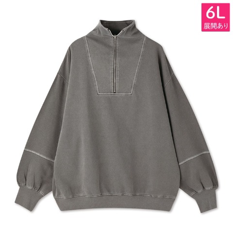 レディース　ハーフジッププルオーバー（おかだゆり）