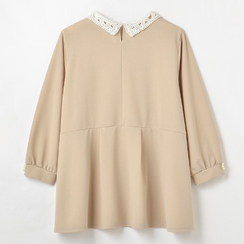 レディース　襟レースプルオーバー（Vanilla studio）