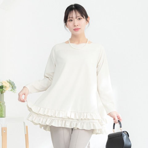 レディース　裾フリルプルオーバー（ななえ）