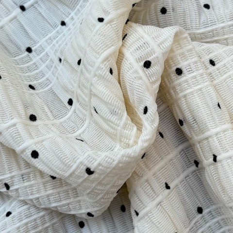 レディース　ドット柄シャーリングプルオーバー(miyo)