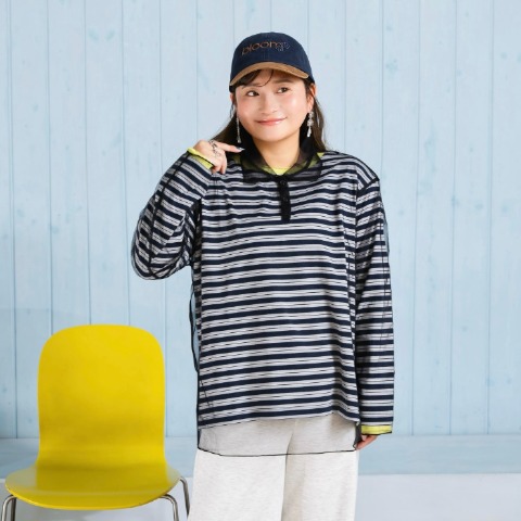 レディース　襟付きチュールシャツ（Taiyou）