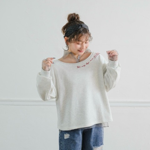 レディース　襟付きチュールシャツ（Taiyou）