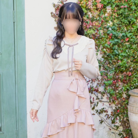 レディース　レース襟付きプルオーバー(maki)